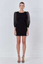 Load image into Gallery viewer, LAST ONE FINAL SALE Black Organza Mini Dress
