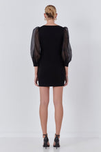 Load image into Gallery viewer, LAST ONE FINAL SALE Black Organza Mini Dress

