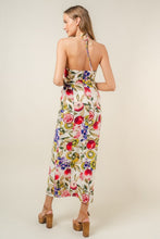 Load image into Gallery viewer, Tropical Fruit Print Halter Maxi Dress
