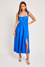 Load image into Gallery viewer, NEWEST ARRIVAL Royal Blue Linen Midi Dress
