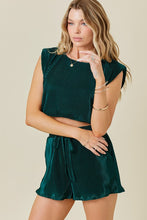 Load image into Gallery viewer, NEWEST ARRIVAL Hunter Green Pleated Shorts Set

