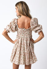 Load image into Gallery viewer, LAST ONE FINAL SALE Cream Floral Linen Mini Dress
