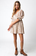 Load image into Gallery viewer, LAST ONE FINAL SALE Cream Floral Linen Mini Dress
