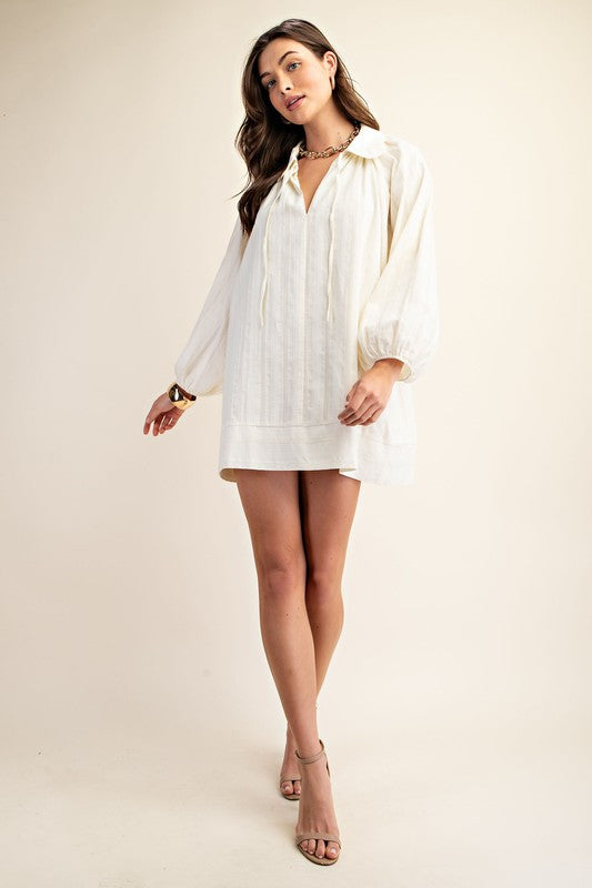 FINAL SALE Ivory Peter Pan Collar Dress