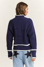 Load image into Gallery viewer, NEWST ARRIVAL Navy Cable Knit Sweater
