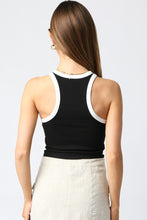 Load image into Gallery viewer, Black/White Trim Basic Top
