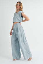 Load image into Gallery viewer, Powder Blue Trouser Pants Set
