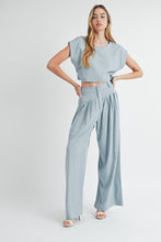 Load image into Gallery viewer, Powder Blue Trouser Pants Set
