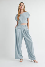 Load image into Gallery viewer, Powder Blue Trouser Pants Set
