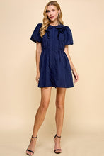 Load image into Gallery viewer, Peter Pan Puff Sleeve Game Day Dress
