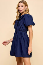 Load image into Gallery viewer, Peter Pan Puff Sleeve Game Day Dress
