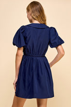 Load image into Gallery viewer, Peter Pan Puff Sleeve Game Day Dress
