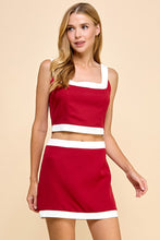 Load image into Gallery viewer, NEWEST ARRIVAL Crimson Red Skirt Set
