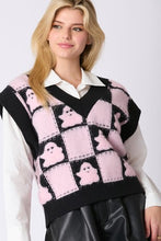 Load image into Gallery viewer, Black/Pink Ghost Sleeveless Vest
