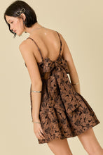 Load image into Gallery viewer, NEWEST ARRIVAL Brown Jacquard Dress
