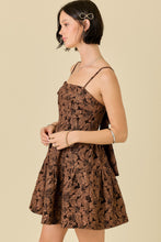 Load image into Gallery viewer, NEWEST ARRIVAL Brown Jacquard Dress
