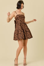 Load image into Gallery viewer, NEWEST ARRIVAL Brown Jacquard Dress
