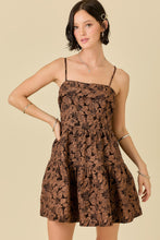 Load image into Gallery viewer, NEWEST ARRIVAL Brown Jacquard Dress
