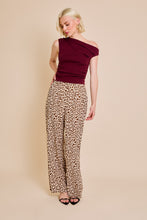Load image into Gallery viewer, NEWEST ARRIVAL Burgundy Off Shoulder Asymmetrical Neck Sweater Top
