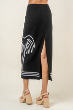 Load image into Gallery viewer, Black Palm Tree Midi Skirt Set
