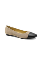 Load image into Gallery viewer, LAST PAIR FINAL SALE Taupe/Black Round Toe Ballet Flat
