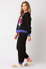 Load image into Gallery viewer, Black Sequin Nutcracker French Terry Jogger Set
