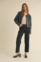 Load image into Gallery viewer, NEWEST ARRIVAL Black Tapered Cotton Pants
