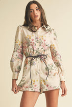Load image into Gallery viewer, LAST ONE Cream Floral Long Sleeve Romper

