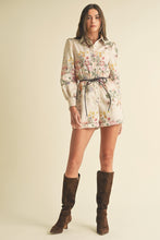Load image into Gallery viewer, LAST ONE Cream Floral Long Sleeve Romper
