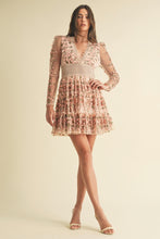 Load image into Gallery viewer, NEWEST ARRIVAL Pink Mauve Floral Lace Dress
