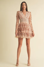 Load image into Gallery viewer, NEWEST ARRIVAL Pink Mauve Floral Lace Dress
