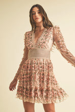 Load image into Gallery viewer, NEWEST ARRIVAL Pink Mauve Floral Lace Dress
