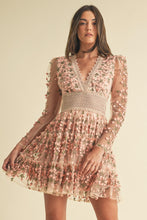 Load image into Gallery viewer, NEWEST ARRIVAL Pink Mauve Floral Lace Dress
