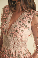 Load image into Gallery viewer, NEWEST ARRIVAL Pink Mauve Floral Lace Dress
