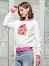 Load image into Gallery viewer, FINAL SALE Gingerbread House Embroidered Sweater

