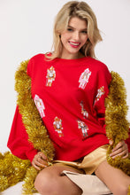 Load image into Gallery viewer, LAST ONE FINAL SALE Red All Over Sequin Nutcracker Sweater
