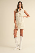 Load image into Gallery viewer, LAST ONE FINAL SALE Cream Tweed Sleeveless Dress
