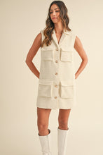 Load image into Gallery viewer, LAST ONE FINAL SALE Cream Tweed Sleeveless Dress
