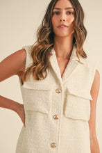 Load image into Gallery viewer, LAST ONE FINAL SALE Cream Tweed Sleeveless Dress
