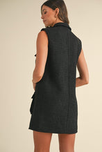 Load image into Gallery viewer, Black Tweed Sleeveless Dress
