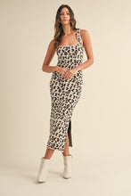 Load image into Gallery viewer, Animal Print Bodycon Knit Midi Dress
