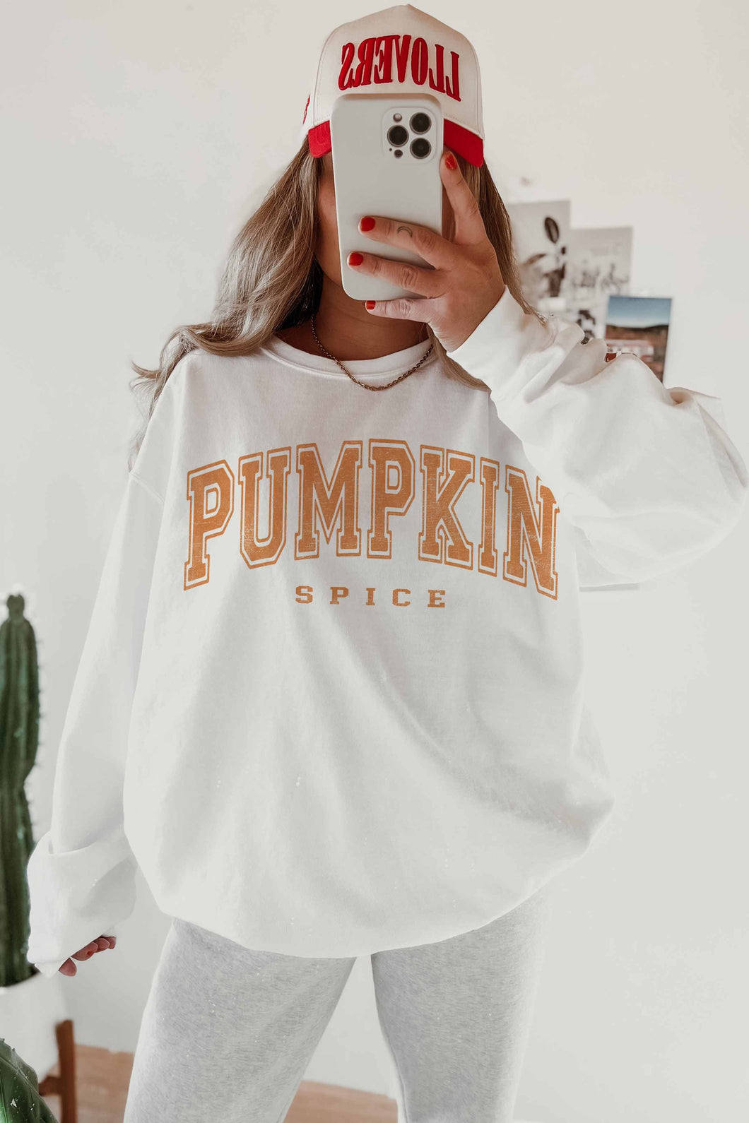 NEWEST ARRIVAL White Pumpkin Spice Crewneck