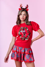 Load image into Gallery viewer, NEWEST ARRIVAL Red Nutcracker Sequin Embellished Short Sleeve Sweater
