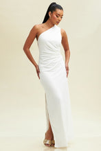 Load image into Gallery viewer, FINAL SALE White Gold Accent Maxi Dress
