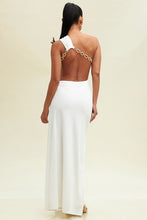 Load image into Gallery viewer, FINAL SALE White Gold Accent Maxi Dress
