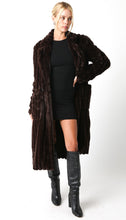 Load image into Gallery viewer, NEWEST ARRIVAL Brown Faux Fur Longline Coat

