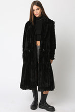 Load image into Gallery viewer, NEWEST ARRIVAL RESTOCKED Black Faux Fur Longline Coat
