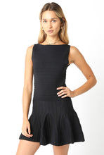 Load image into Gallery viewer, LAST ONE Black Fit and Flare Mini Dress
