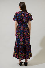 Load image into Gallery viewer, Black Palmero Midnight Poplin Maxi Dress
