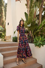 Load image into Gallery viewer, Black Palmero Midnight Poplin Maxi Dress
